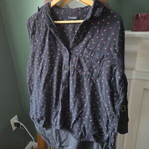 Madewell Flannel Black Floral Large